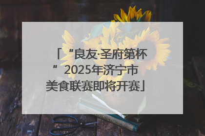“良友·圣府第杯”2025年济宁市美食联赛即将开赛